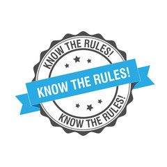 Know the Rules stamp illustration