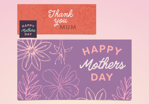 4 Floral Mother's Day Celebration Layouts for Social Media