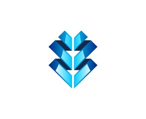 Obraz premium Blue business logo