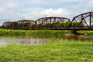 Lake Overholser Bridge in Bethany/Oklahoma City: Famous Route 66 icon that was built 1924. © idoerenberg