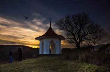 Fototapeta premium amazing sky above the watchtower