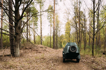 Russian Armoured Soviet Scout Car BA-64 Of World War II In Sprin