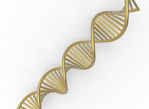3d illustration of DNA. white background isolated. icon for game web.