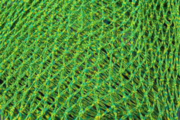meshs of green nylon fishnet