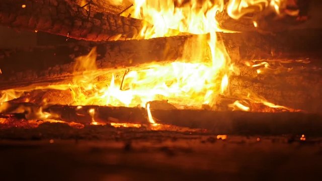 A fire rages nearly burned to the ground