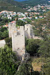 Fototapeta premium medieval castle - Hyères - France