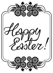 Artistic written greeting text "Happy Easter!"