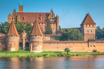 Fototapeta premium Malbork Castle in Poland medieval fortress built by the Teutonic Knights Order