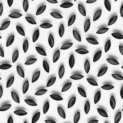 Scattered Geometric Shaded Shapes. Abstract Seamless Monochrome Pattern.