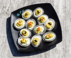 Deviled Eggs on a plate