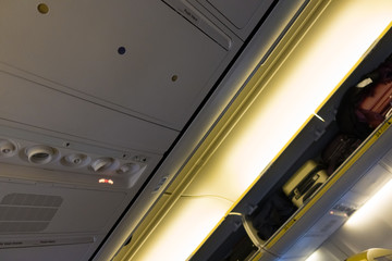 Interior of a modern aircraft