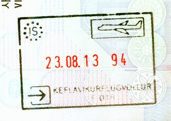 Keflavik Airport, Iceland, Passport Stamp