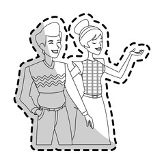 man woman couple icon image vector illustration design 