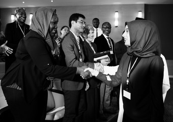 Hands Shake Agreement Diversity Conference Partnership