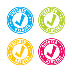 Checked Stamp Labels © siridhata