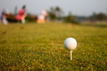 Golf ball on tee