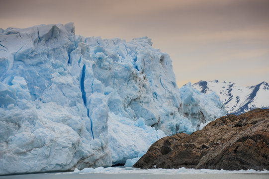 Argentino Lake, Los Glaciares National Park, Patagonia, Argentina, South America. Detail of Perito Moreno glacier.