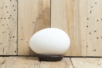 Easter eggs on wooden background