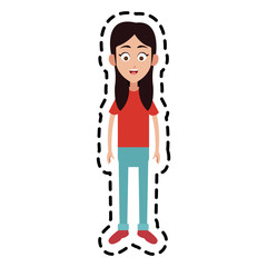 happy girl kid or child icon image vector illustration design 