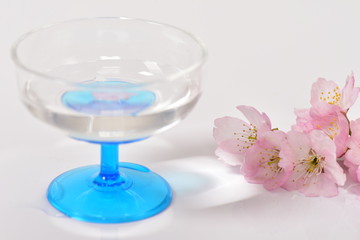 桜とグラス