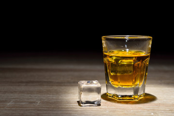 whisky shot drinks, Alcohol shots, Scotch and alcohol, alcoholic drinks, alcohol glasses top view, alcohol glasses of whiskey, alcoholic drink with ice on a glass.