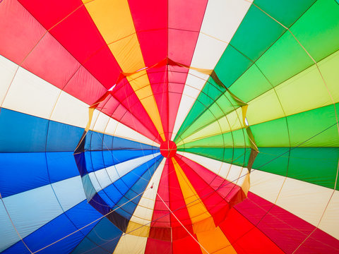 Closeup Colorful Of Hot Air Balloon