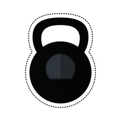 cartoon kettlebell weight gym fitness vector illustration eps 10