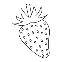 strawberry nutrition healthy outline vector illustration eps 10