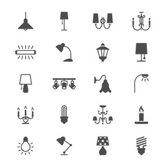 Light flat icons