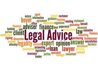 Legal Advice, word cloud concept