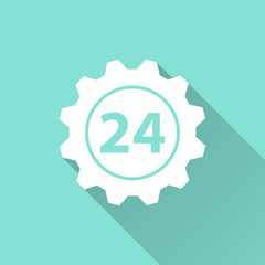 24 hour service - vector icon.