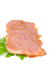 Smoked meat isolated on a white background