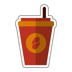 cartoon paper cup coffee to go vector illustration eps 10