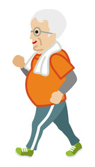 Obraz premium Walking Senior Men