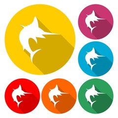 Swordfish ocean water animal icon vector illustration