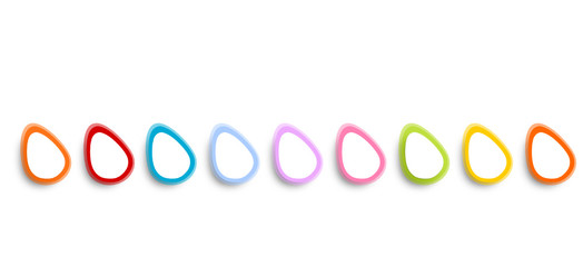 Ostereier Ostern Osterfest Osterei Band Banner Bunt Reihe Hintergrund Farbig