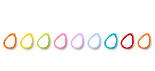 Ostereier Ostern Osterfest Osterei Band Banner Bunt Reihe Hintergrund Farbig