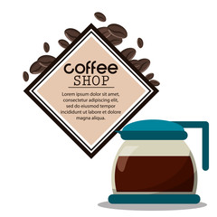 coffee shop glass pot poster vector illustration eps 10