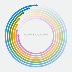 Circle Colorful Arrors #Vector Background