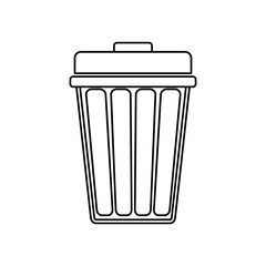 Isolated trash can icon vector illustration graphic design