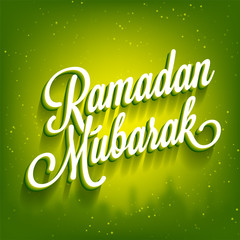 3D text design of Ramadan Mubarak.