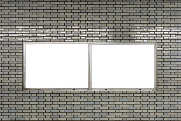 blank billboard subway station