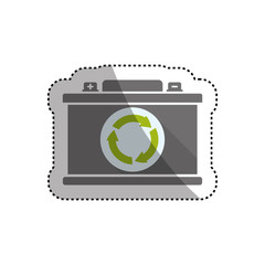 Green energy battery icon vector illustration graphic design