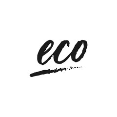 Eco ink hand lettering. Vector illustration
