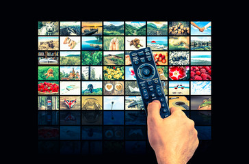 Big multimedia broadcast video wall with remote control