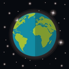 Fototapeta premium earth planet world stars space vector illustration eps 10