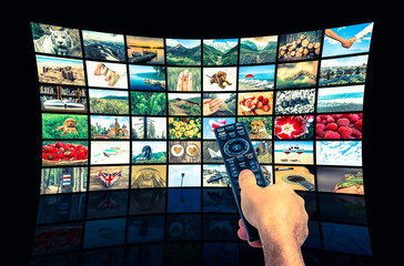 Big multimedia broadcast video wall with remote control
