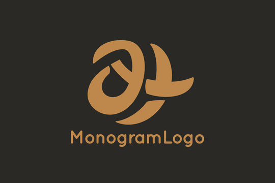 Letter A and X Monogram Logo Design Vector