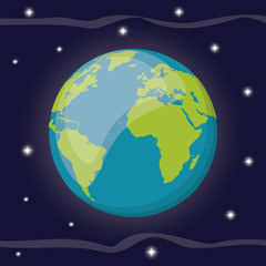 earth planet solar system space vector illustration eps 10