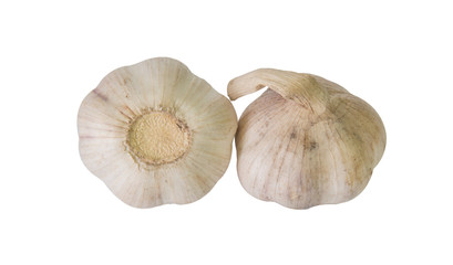 Garlic isolated on white background.